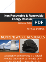 Lecture 10 Renewable and Non Renewable Energy Resources CSS PMS General Science and Ability