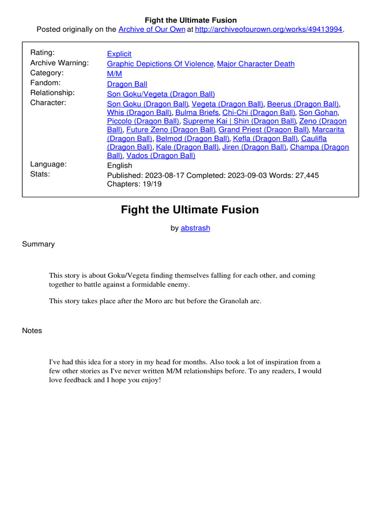 Fight The Ultimate | PDF | Dragon Ball