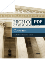 High Court Case Summaries On Contracts, Keyed To Burton (4th Edition) - West Academic Publishing