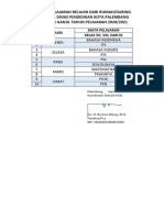 Jadwal Pelajaran Daring SMP SMA Filial Semester Ganjil TP2020-2021