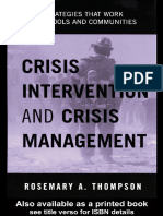 Crisis Intervention and Crisis Management - Strategies That Work in Schools and Communities