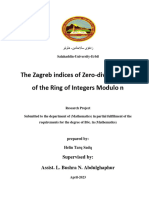 The Zagreb Indices of Zero-Divisor Graph of The Ring of Integers Modulo N - Helin Tarq Sadq..