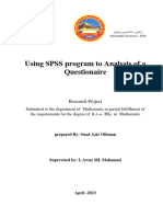 Using SPSS Program To Analysis of A Questionaire - Suad Aziz Othman