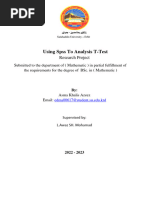 Using Spss To Analysis T-Test - Asma Khalis Azeez