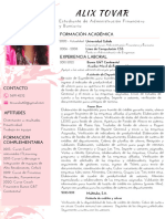 Curriculum Vitae CV Empleo Trabajo Búsqueda Simple Minimalista Equilibrado Rosa Salmon Blanco