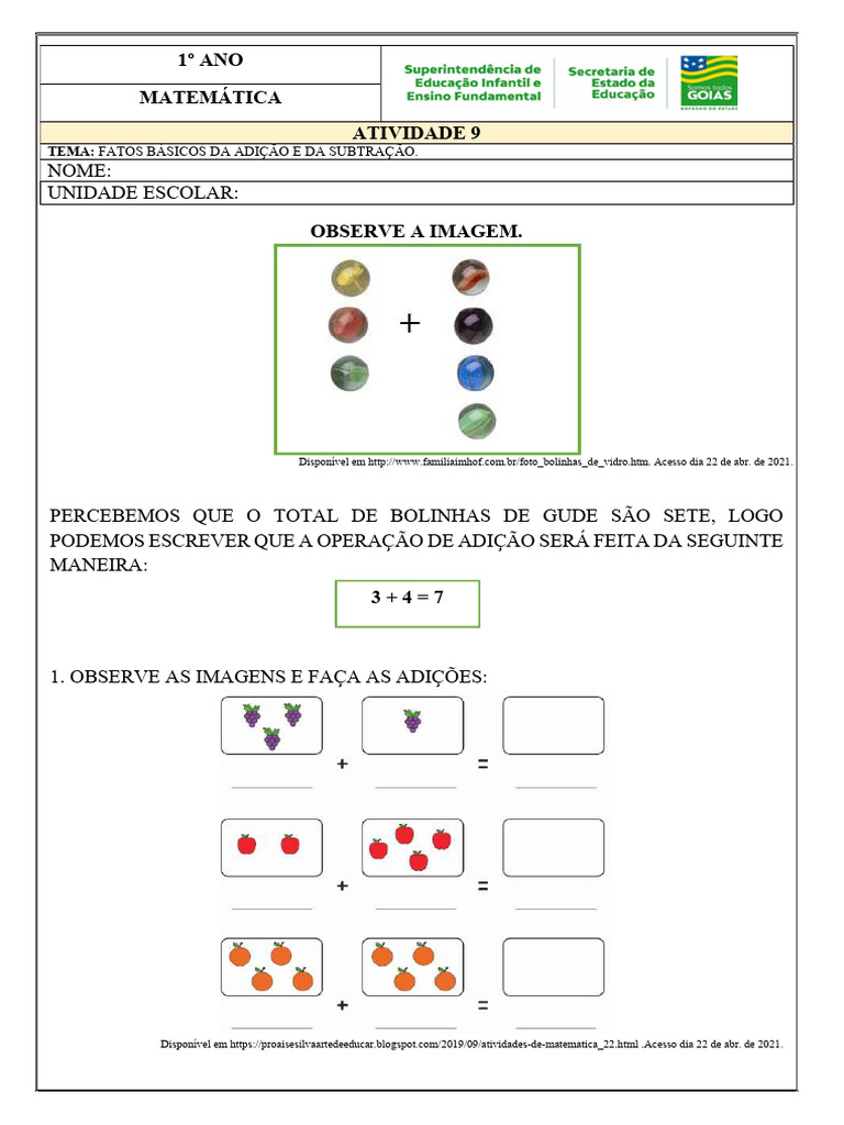 Projeto Calculando 6º ano e 7º ano, PDF, Matemática