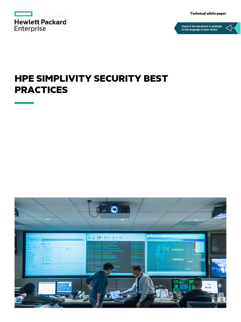 HPE SimpliVity Security Best Practices | PDF | Backup | Security