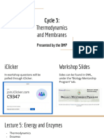 Cycle 3 Workshop - Thermodynamics and Membranes 2022-23 2