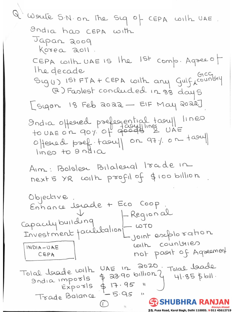 (PDF) India UAE CEPA - Crash Course | PDF