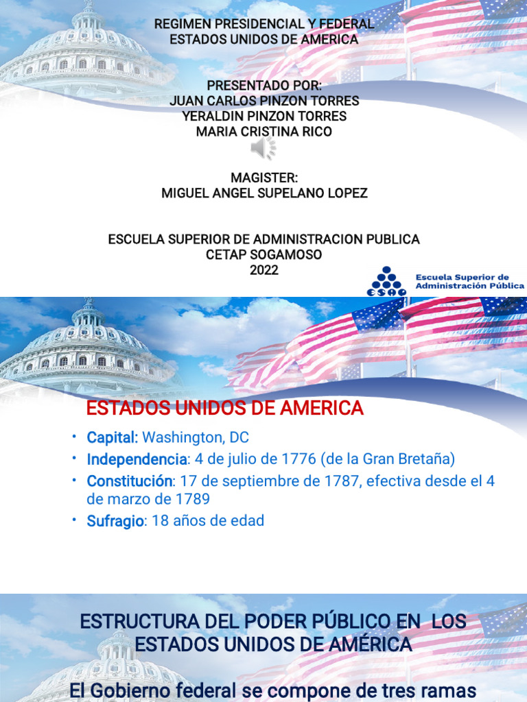 Estructura del Gobierno de EE. UU. | PDF | Gobierno Federal de los ...