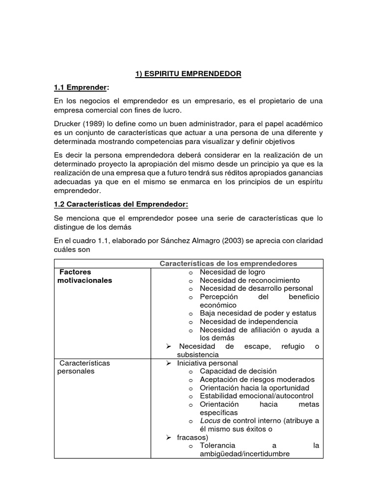 Espiritu Emprendedor | PDF