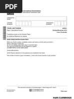 Past Papers For A Level Travel and Tourism