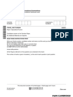 Past Papers For A Level Travel and Tourism