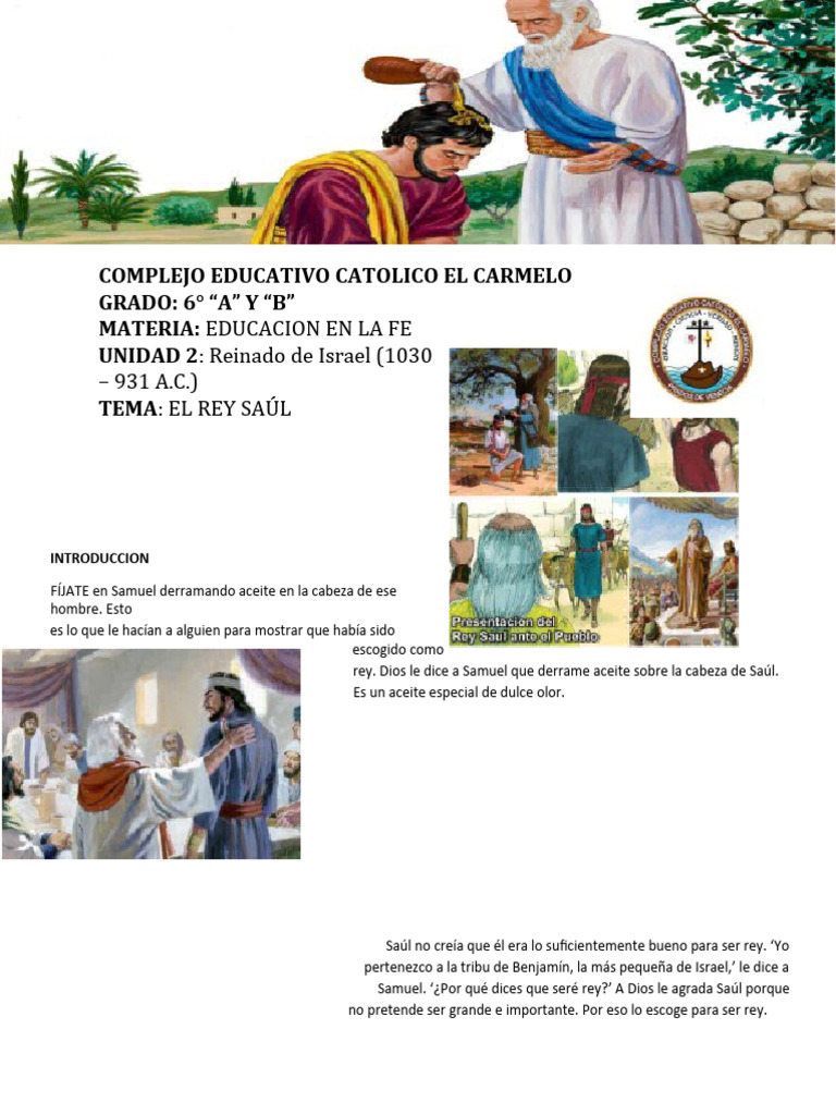 Tema El Rey Saúl | PDF