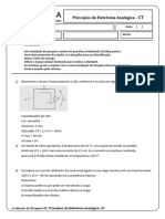 Avaliação de Pesquisa 02 - Princípios de Eletrônica Analógica