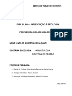 Trabalho de Pesquisa Teológica sobre Harmatiologia