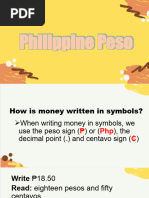 Philippine Money and Ordinal Numbers