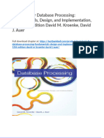 Test Bank For Database Processing Fundamentals Design and Implementation 13 e 13th Edition David M Kroenke David J Auer