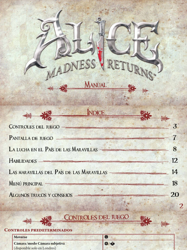 Alice madness returns manuals spanish microsoft xbox360 pdf bomba