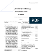 Deutscher Bundestag: Stenografischer Bericht 64. Sitzung