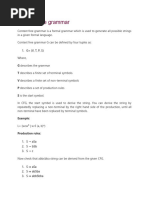 Context Free Grammar: 1. G (V, T, P, S)