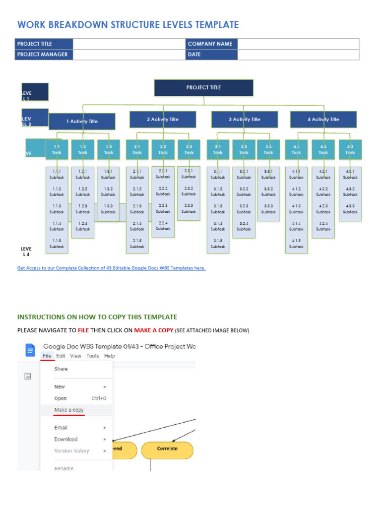 Google Doc Wbs Template 02 43 Company Project Wbs Levels Example