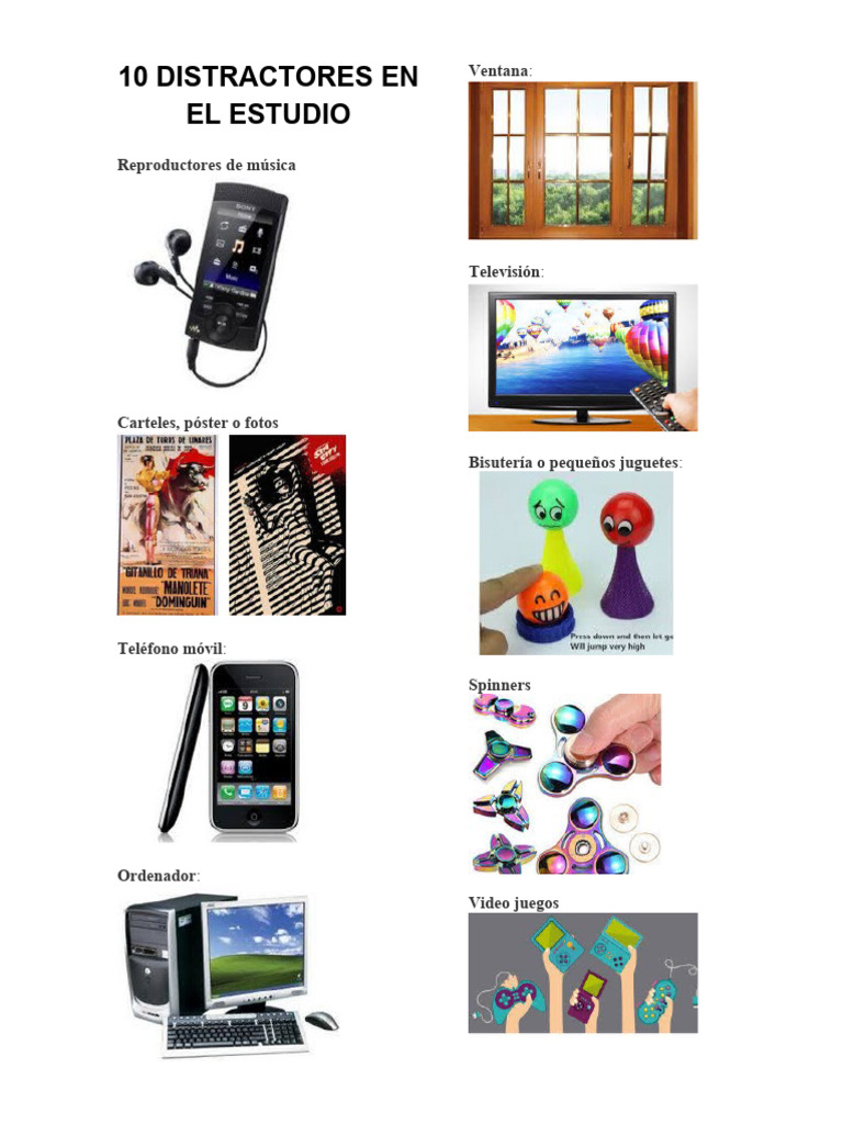 10 Distractores en El Estudio | PDF