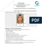 Schengen Visa Photograph Requirements