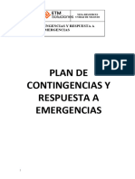 Plan de Contingencia y Respuesta A Emergencia