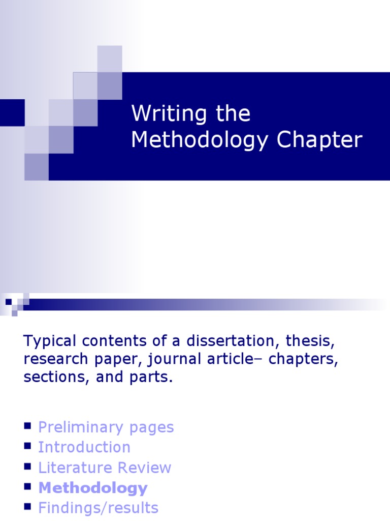 Writing the Methodology Chapter | PDF | Qualitative Research ...