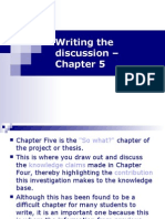 Writing The Discussion Chapter - Chapter 5