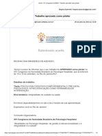 Gmail XIV Congresso Da SBPH Trabalho Aprovado Como Poster