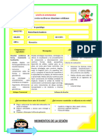 Momentos de La Sesión Inicio: Utilizamos Las Rectas en Diversas Situaciones Cotidianas