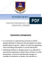 INTERVIEWS Impression Management
