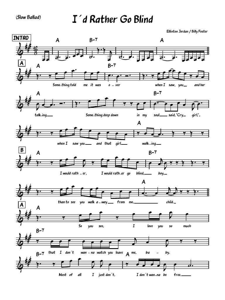 Id Rather Go Blind Etta James Id Rather Go Blind | PDF