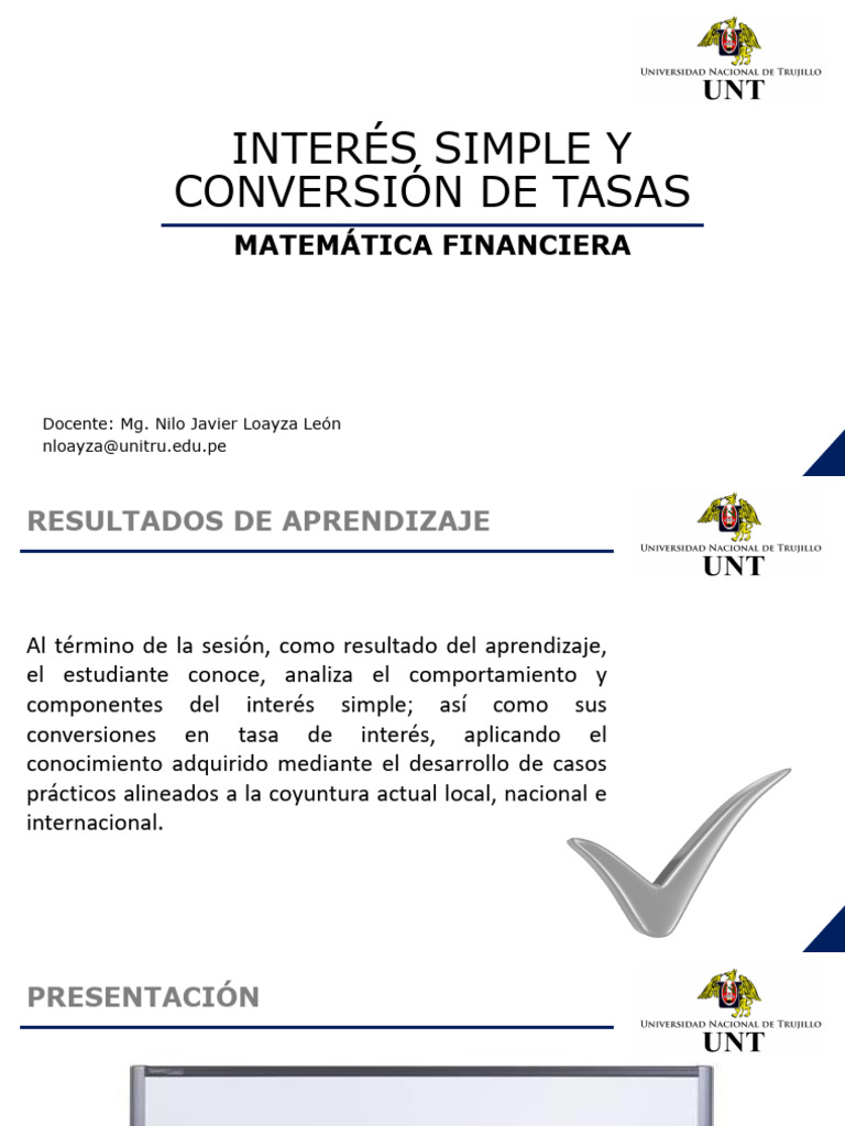 Interés Simple y Conversión de Tasas | PDF | Interés | Tasas de interés