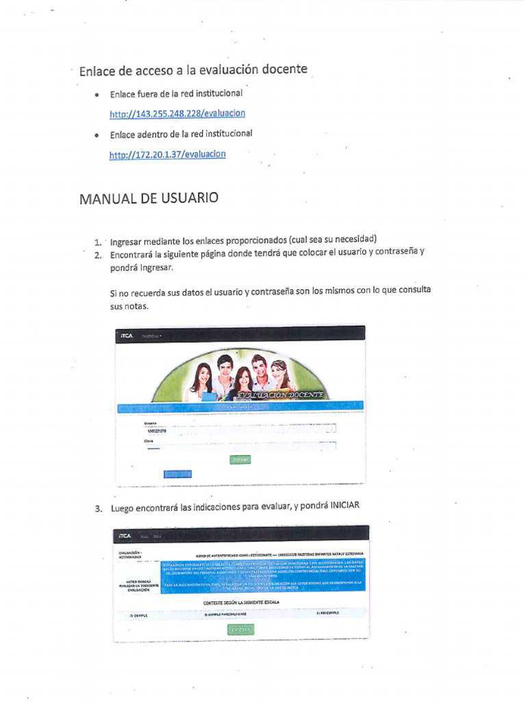 Manual para Estudiantes - Evaluación Docentes | PDF