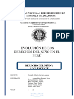 Evolución Histórica de Los Derechos Del Niño en El Perú
