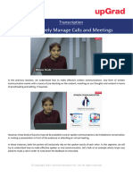 Transcription - Effectively Manage Calls and Meetings