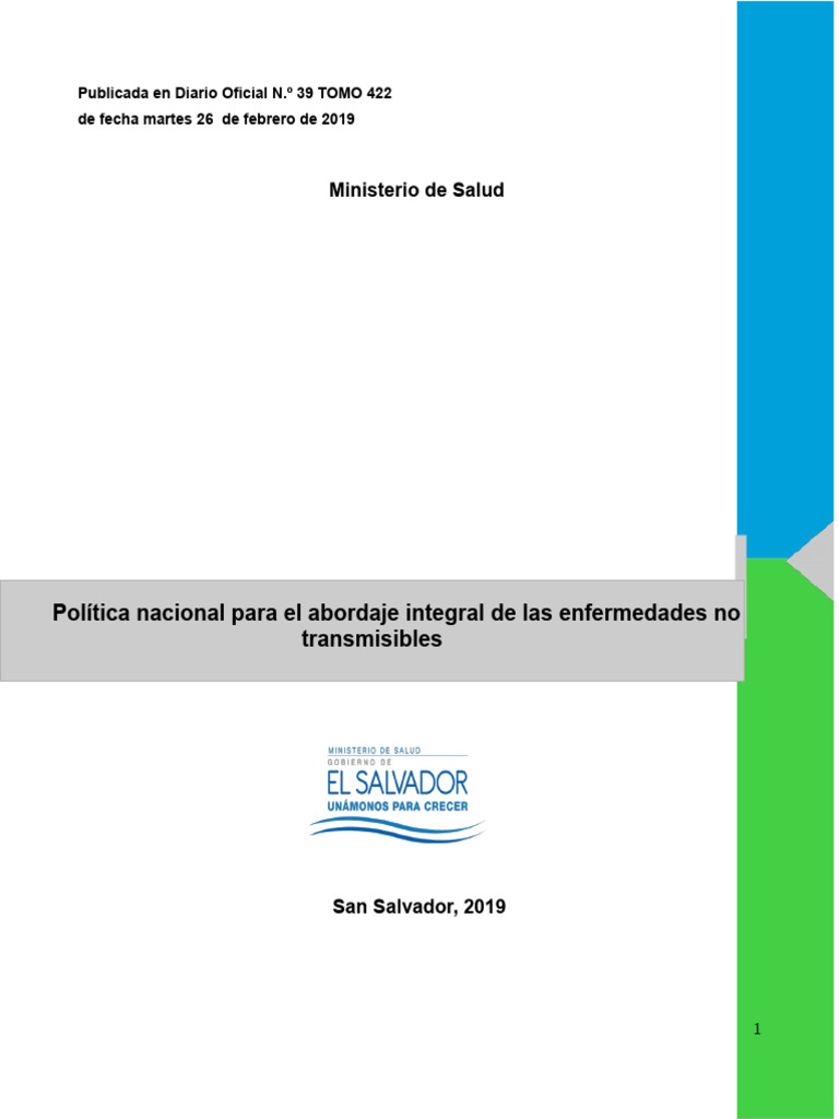 Ministerio de Salud: Política Nacional para El Abordaje Integral de Las ...