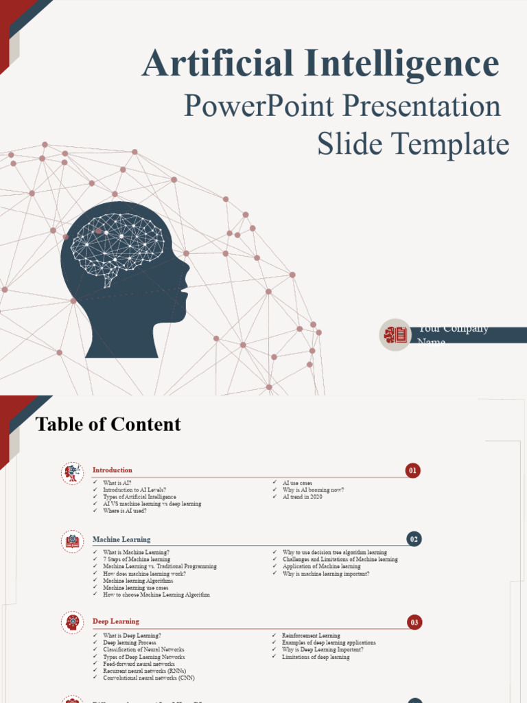 BEST ARTIFICIAL INTELLIGENCE PRESENTATION PPT FREE DOWNLOAD intelligence overview