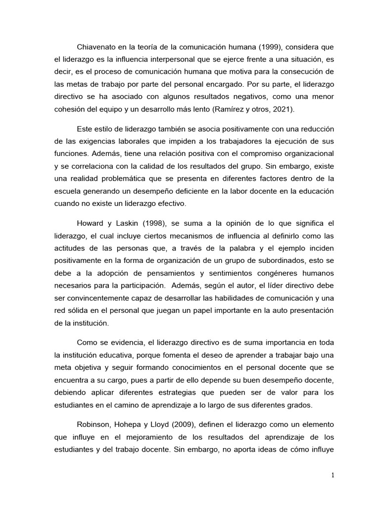 Liderazgo Educativo Pdf Liderazgo Enseñando