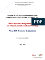 10 Informe de Evaluación de Implementación POI Anual 2022