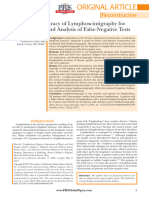 Diagnostic Accuracy of Lymphoscintigraphy For