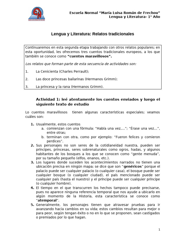 Cuentos Tradicionales | PDF | Cuentos | Palabra