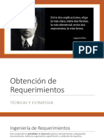 1 Técnicas de Obtención de Requerimientos