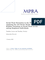 Social Trust Formation in The Workplace MPRA - Paper - 93559