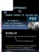 Approach To Inborn Errors of Metabolism Drpadmesh