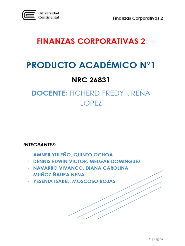 Ejercicios de Finanzas Corporativas 2 | PDF | Negocios | Finanzas y dinero