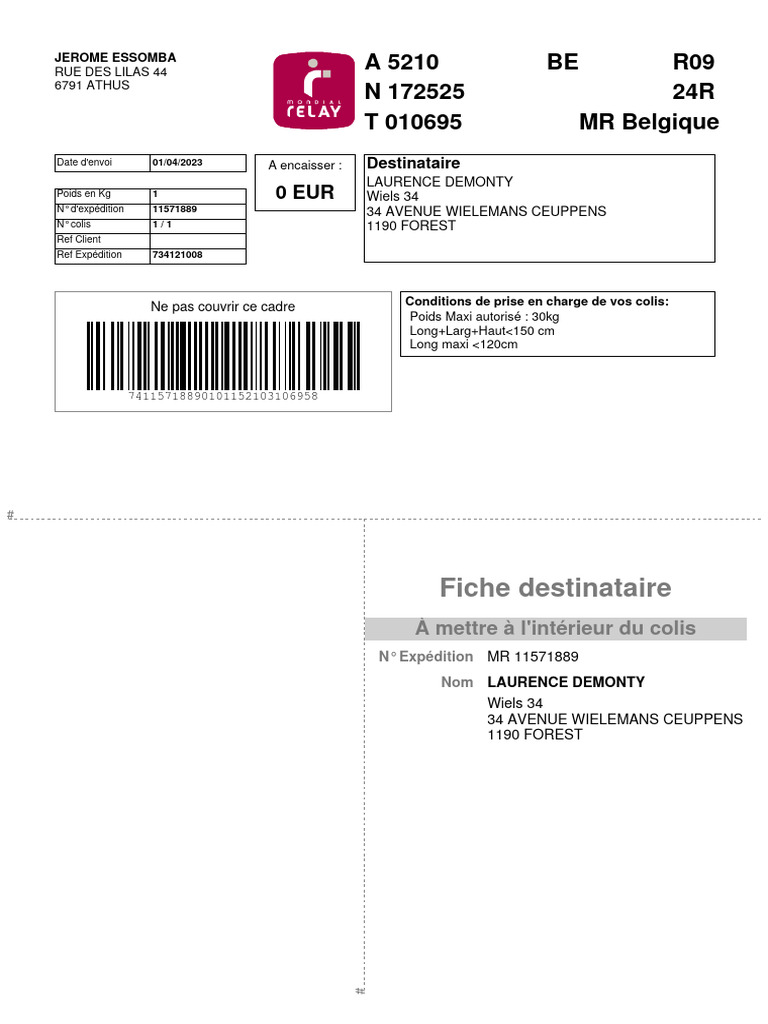 comment avoir un bordereau de retour vinted